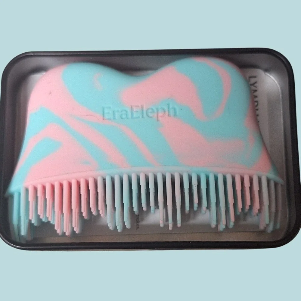 Silicone Bath Brush Pink Blue Marble Body Scrubber Skin Smoothing Tool